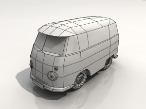 toy car hippie-bus 3D Model