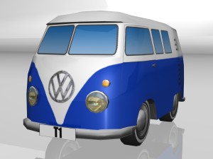 toy car volkswagen transporter t1 3D Model