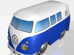 toy car volkswagen transporter t1 3D Model