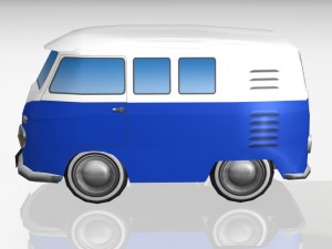 toy car volkswagen transporter t1 3D Model