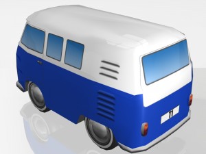 toy car volkswagen transporter t1 3D Model