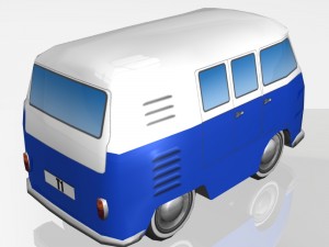 toy car volkswagen transporter t1 3D Model