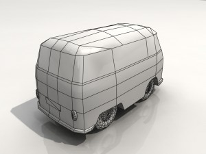 toy car volkswagen transporter t1 3D in 3DExport