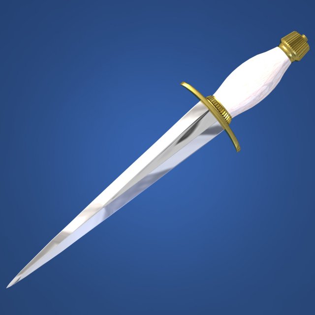 dagger arkansas toothpick Model 3D .c4d .max .obj .3ds .fbx .stl .blend 
