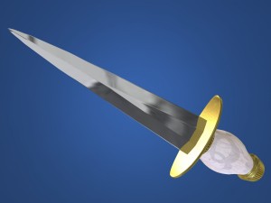 dagger arkansas toothpick Model 3D