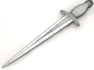 dagger arkansas toothpick Model 3D