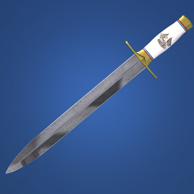 dagger arkansas toothpick Modello 3D .c4d .max .obj .3ds .fbx .stl .blend 