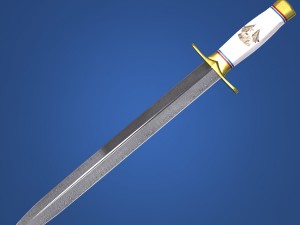 dagger arkansas toothpick Modello 3D