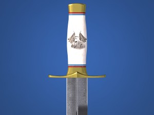 dagger arkansas toothpick Modello 3D