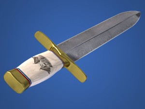 dagger arkansas toothpick Modello 3D