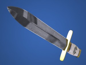 dagger arkansas toothpick Modello 3D