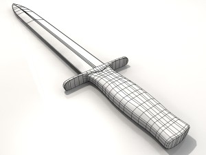 dagger arkansas toothpick Modello 3D