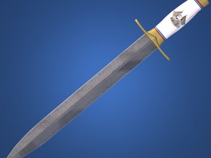 dagger arkansas toothpick Modello 3D