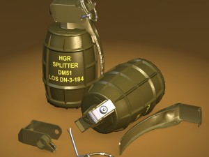 dm51 hand grenade Model 3D