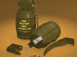 dm51 hand grenade 3D Model