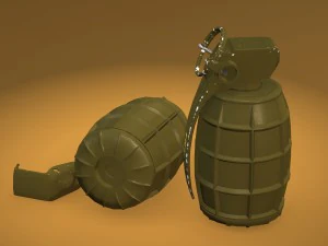 dm51 hand grenade 3D Model
