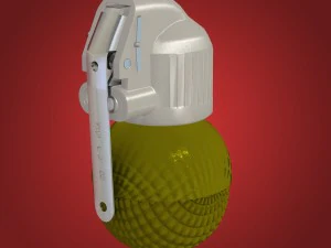 granada de m&atilde;o rgo Modelo 3D
