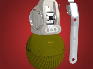 granada de m&atilde;o rgo Modelo 3D