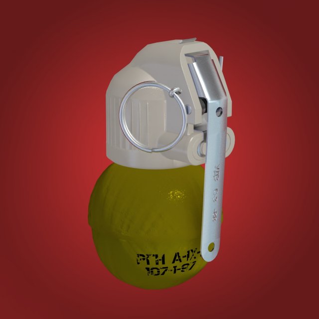 rgn hand grenade 3D Модель .c4d .max .obj .3ds .fbx .stl .blend 