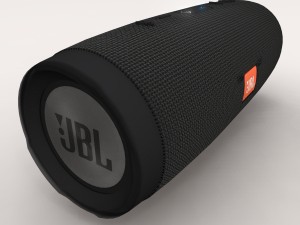 jbl charge 3 black bluetooth portable speaker 3D Model