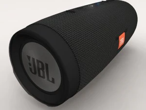 JBL Charge 3 zwarte draagbare Bluetooth-luidspreker 3D Model