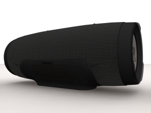 jbl charge 3 black bluetooth portable speaker 3D Model