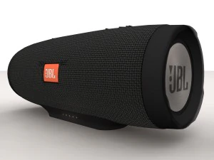 JBL Charge 3 zwarte draagbare Bluetooth-luidspreker 3D Model