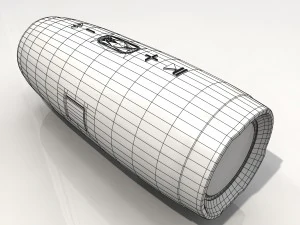 JBL Charge 3 zwarte draagbare Bluetooth-luidspreker 3D Model