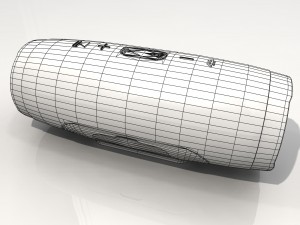 jbl charge 3 gray bluetooth portable speaker 3D Model