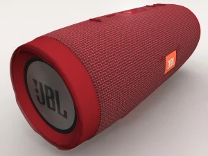 jbl charge 3 red bluetooth portable 3D Model