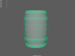 Old Wooden Barrel 3D Model