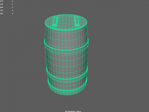 Old Wooden Barrel 3D Модель