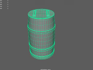 Old Wooden Barrel 3D Model