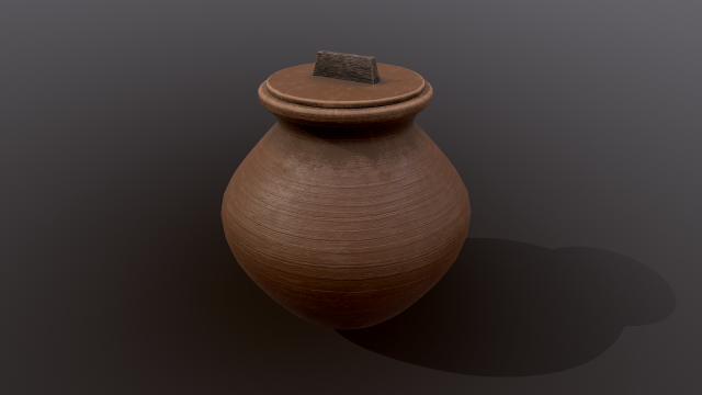 Clay Jar with Lid Modèle 3D .c4d .max .obj .3ds .fbx .stl .blend 