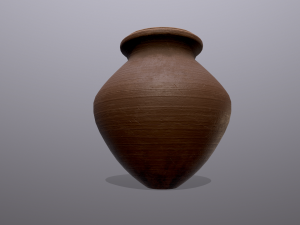 Clay Jar with Lid Modèle 3D