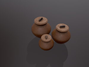 Clay Jar with Lid Modèle 3D