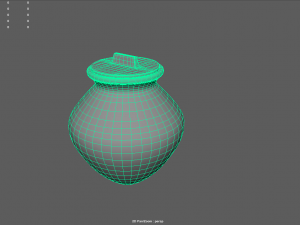 Clay Jar with Lid Modèle 3D