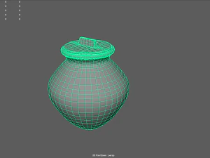 Clay Jar with Lid 3D Model