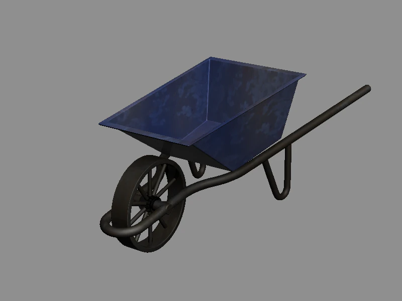 handcart 3D Model .c4d .max .obj .3ds .fbx .stl .blend 
