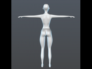 female character basic 3D Модель
