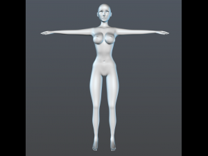 female character basic 3D Модель
