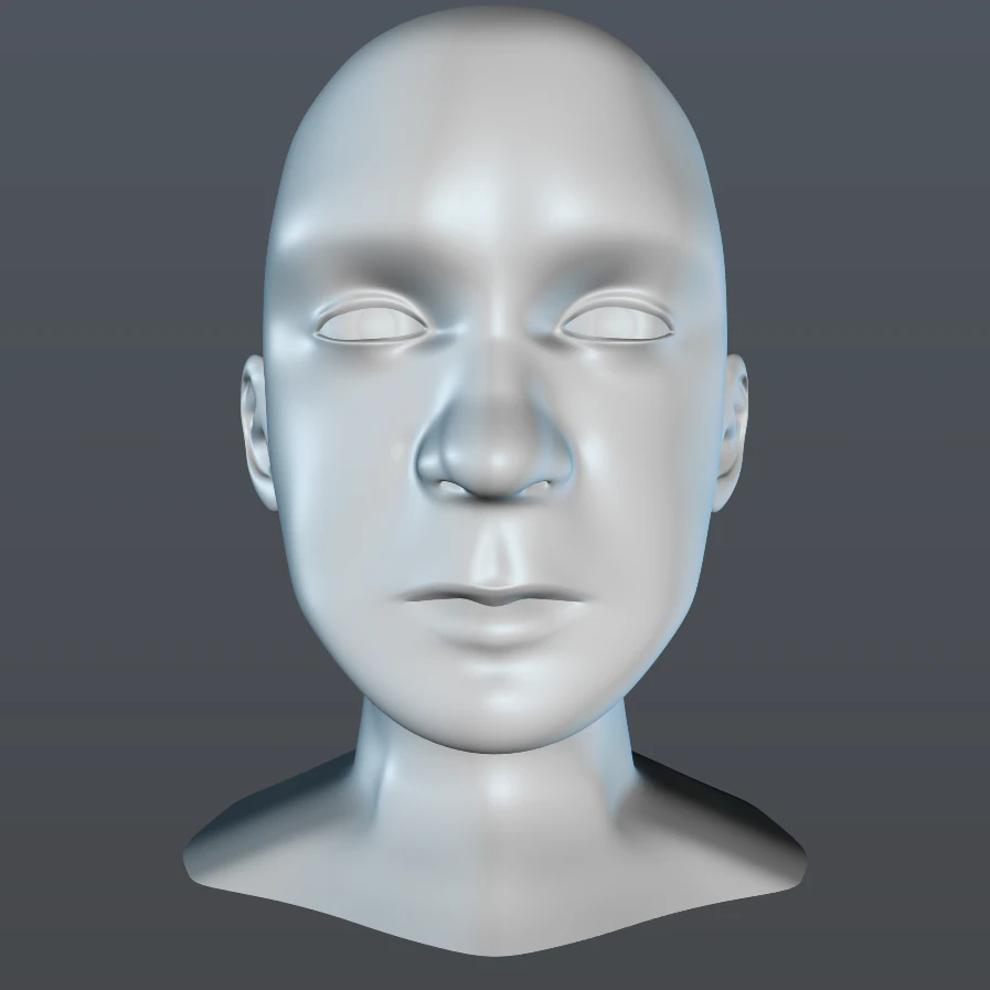 male head 3D Model .c4d .max .obj .3ds .fbx .stl .blend