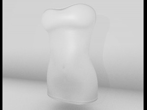 simple tube dress Modèle 3D