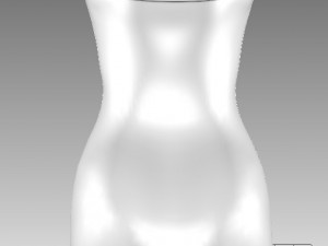 simple tube dress Modelo 3D