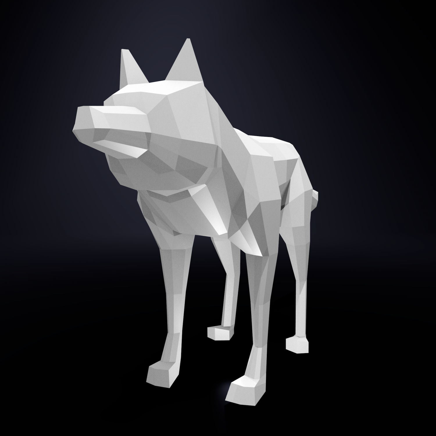 blender download 3d wolf low poly