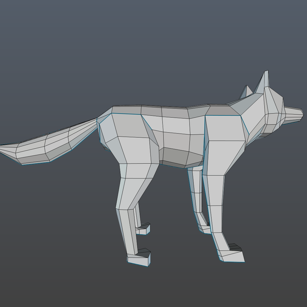 Low poly wolf 3D Model in Wildlife 3DExport