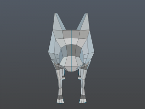 low poly wolf Modèle 3D