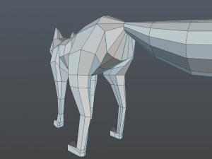low poly wolf Modèle 3D