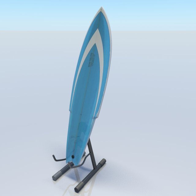surfboard Modèle 3D .c4d .max .obj .3ds .fbx .stl .blend 