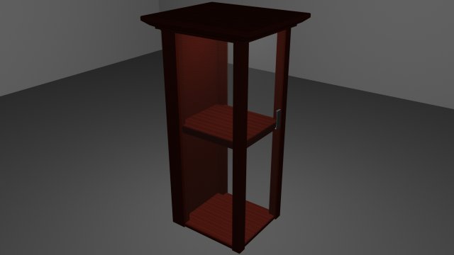 curio cabinet 3D Model .c4d .max .obj .3ds .fbx .stl .blend 